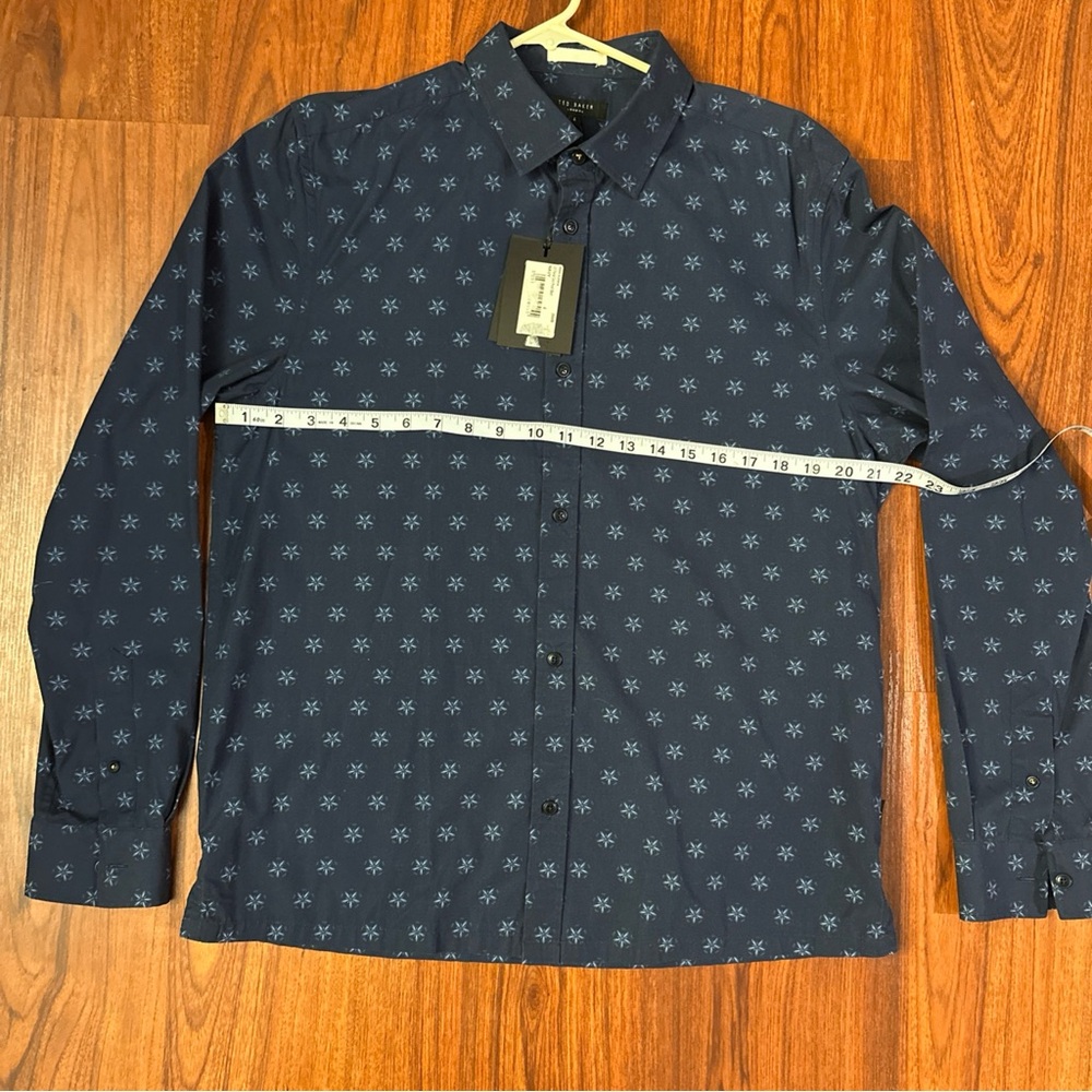 Ted Baker Dark Blue Star Pattern Shirt